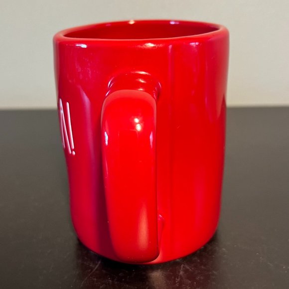 Rae Dunn Artisan Collection by Magenta Red FA LA LA! Mug ~ Handcrafted Look - Picture 2 of 7